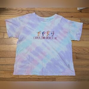 Carolina Beach Tie-Dye Kids Tee - Pastel Rainbow